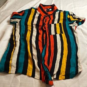 Mens Colorful Button Down